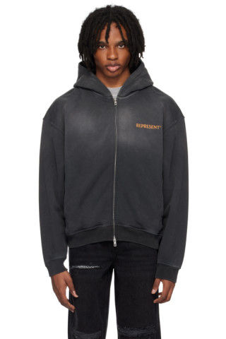 Black Higher Truth Hoodie by Represent on Sale