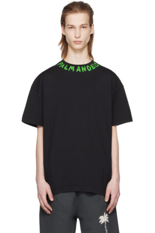 Palm Angels: Black Printed T-Shirt | SSENSE