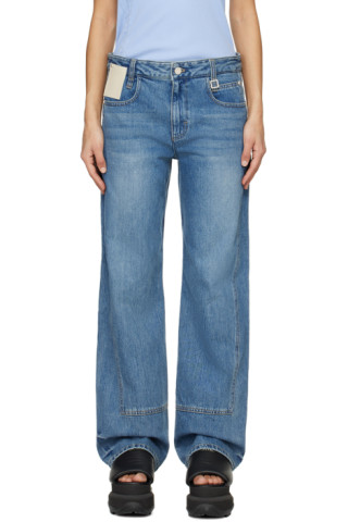 Indigo Straight Jeans by WOOYOUNGMI on Sale