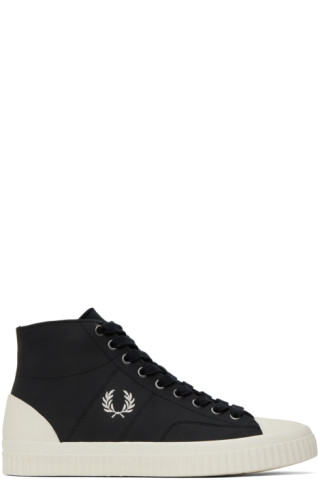 Fred Perry - Black Mid Hughes Sneakers