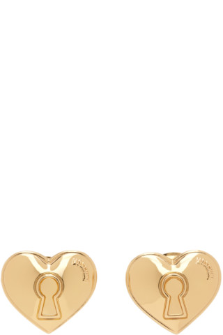 【関税込み】Moschino ゴールド Heart Lock イヤリング Moschinoのゴールド Heart Lock イヤリングがセール中