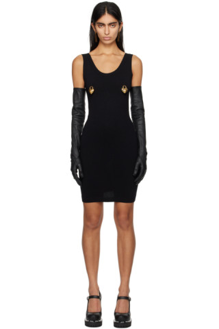 Moschinoのブラック Heart Lock Charms ミニワンピースがセール中