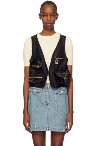 Moschinoのブラック ヘビー ベストがセール中