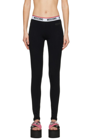 Moschino: Black Bonded Leggings