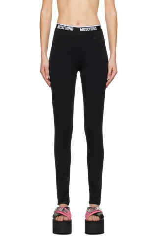 Moschino: Black Bonded Leggings