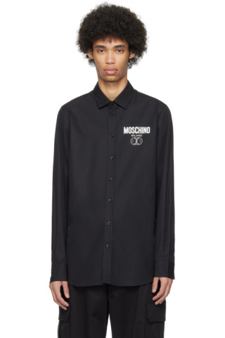 Pull Maille Logo Double Smiley MOSCHINO Homme - Taille 40 US (Medium) - Noir Neuf Avec étiquettes