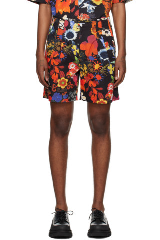 Moschino 25SS ショートパンツ マルチカラー Moschinoのマルチカラー フローラル ショートパンツがセール中