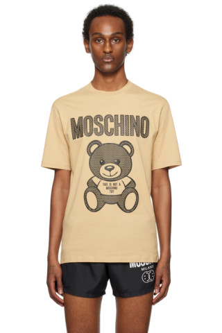 Moschino - Beige Teddy Mesh T-Shirt