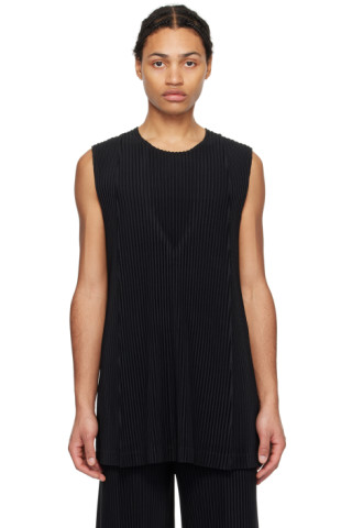HOMME PLISSÉ ISSEY MIYAKE: Black Monthly Color February Tank Top | SSENSE