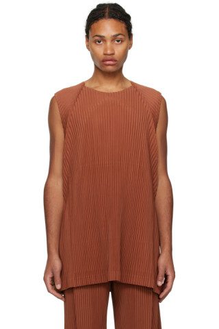 Orange Monthly Color October Tank Top by HOMME PLISSÉ ISSEY MIYAKE on Sale