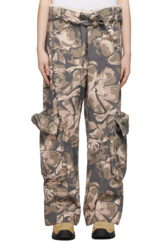 Green Rolled Waist Trousers by OPEN YY on Sale Green Rolled Waist Trousers by OPEN YY on Sale