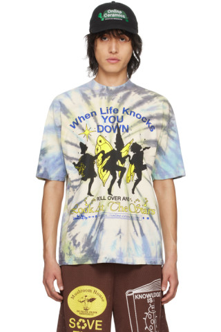 Multicolor 'Look At The Stars' T-Shirt by Online Ceramics on Sale