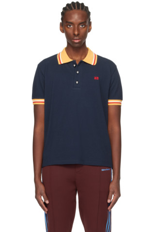 Wales Bonner - Navy Sun Polo