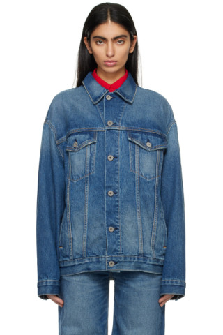 Remi★ Blue 'The Remy' Denim Jacket by Interior on Sale
