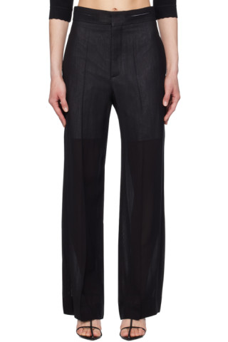 Black Straight-Leg Trousers by Victoria Beckham on Sale