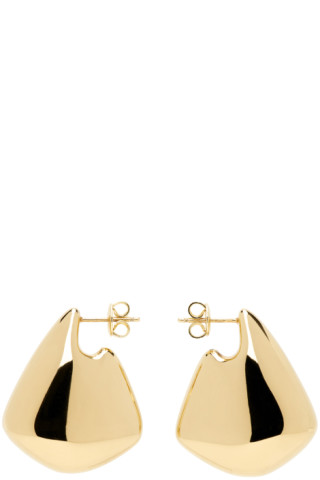 Bottega Veneta: ゴールド スモール Fin ピアス | SSENSE 日本