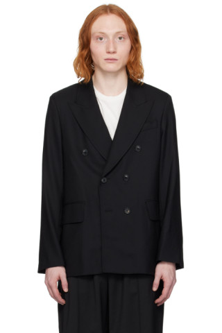 OUR LEGACY: Black Unconstructed DB Blazer | SSENSE OUR LEGACY: Black Unconstructed DB Blazer | SSENSE