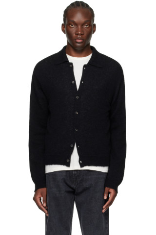 OUR LEGACY: Black Evening Polo Cardigan | SSENSE