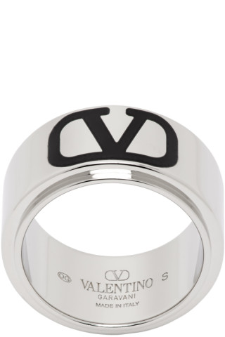 Valentino Garavani Silver VLogo Ring