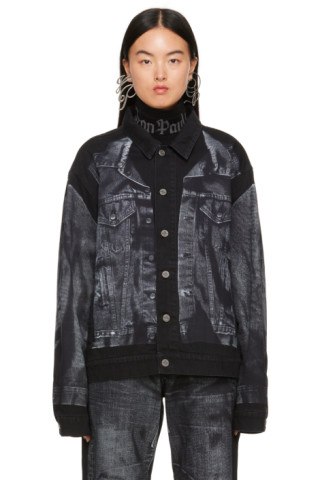 Jean Paul Gaultier: Black Trompe L'œil Denim Jacket | SSENSE