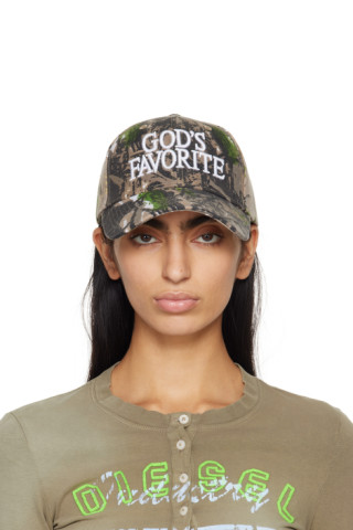 Praying - SSENSE Exclusive Khaki 'God's Favorite' Real Tree Cap