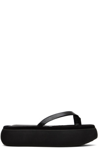 サンダル・ミュール OSOI SS24 BOAT FLIP FLOP (19SS0300301BLACK) Black Boat Flip Flops by OSOI on Sale