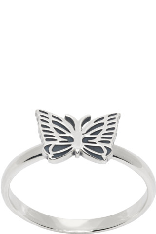 Silver Papillon Ring by NEEDLES on Sale