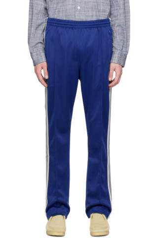 Blue Narrow Track Pants by NEEDLES on Sale Blue Narrow Track Pants by NEEDLES on Sale