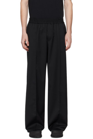 Black Relaxed-Fit Trousers by Han Kjobenhavn on Sale