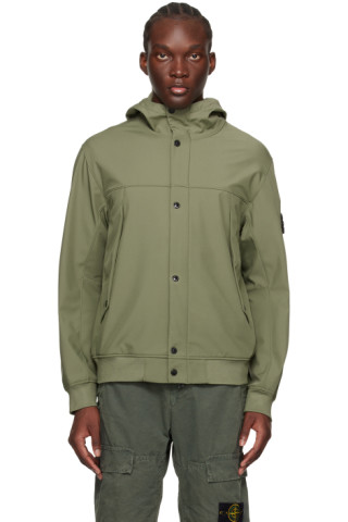 Stone Island: Khaki Patch Jacket | SSENSE