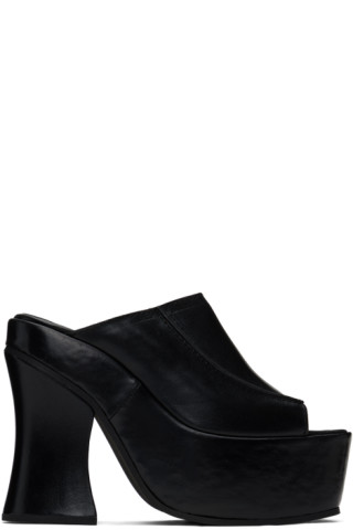【関税込み】Eckhaus Latta ブラック Frame ミュール Black Frame Mules by Eckhaus Latta on Sale