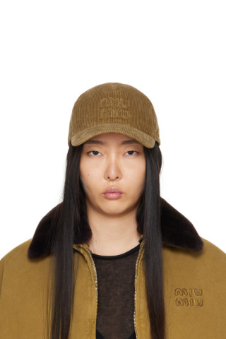 Miu Miu - Brown Velvet Baseball Cap