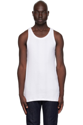 White Cord Terry Tank