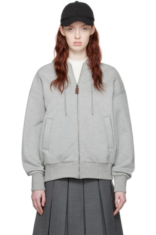 Gray Loose Hoodie by Fax Copy Express on Sale