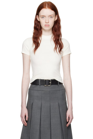 Fax Copy Express: White Tight-Fitting T-Shirt | SSENSE