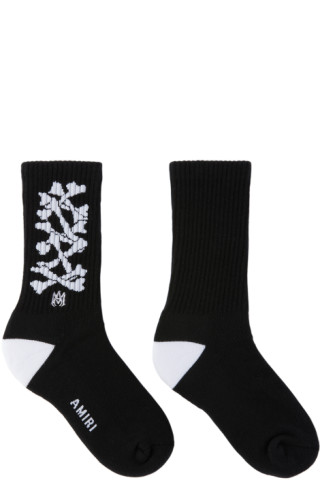 AMIRI - Kids Black Stacked Bone Socks