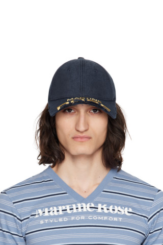 Martine Rose - Navy Cut Peak Cap