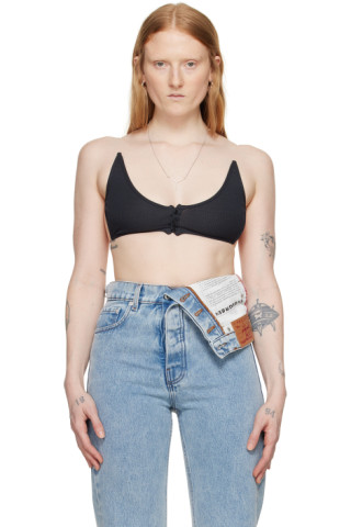 Y. Project Bralette 'Invisible Strap' in Blue