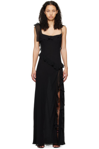 Black Avila Maxi Dress by GUIZIO on Sale