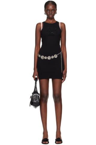 Blumarineのブラック グラフィック ミニワンピースがセール中