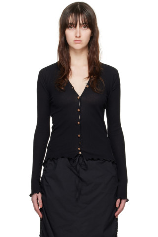 Black Tav Cardigan by Baserange on Sale 