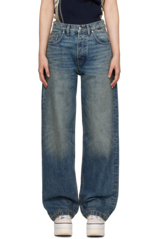 Rhude - Indigo Wide-Leg Jeans