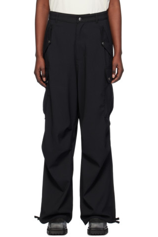 【関税込み】Rhude ブラック カーゴポケット トラウザーズ Rhudeのブラック カーゴポケット トラウザーズがセール中