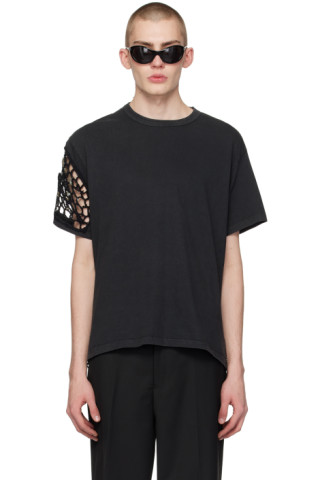 【関税込み】MISBHV ブラック Ibiza クロシェ Tシャツ 241937M213016_1.jpg