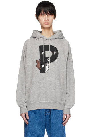 Pop Trading Company: Gray Miffy Big P Hoodie | SSENSE