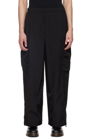 N.Hoolywood - Black Wide-Leg Cargo Pants