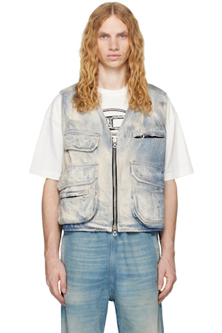 ⭐️新品⭐️DIESEL デニムベスト　Sサイズ　ブルー　新品 23753213_54121000_1000.jpg