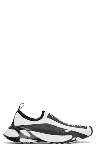Dolce&Gabbanaのホワイト ストレッチ メッシュ Fast スニーカー