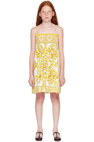 Robe Enfant Dolce & Gabbana - Imprimé Cartes à Jouer Multicolore - Taille 4 Ans - 100% Viscose - Neuf Avec étiquettes