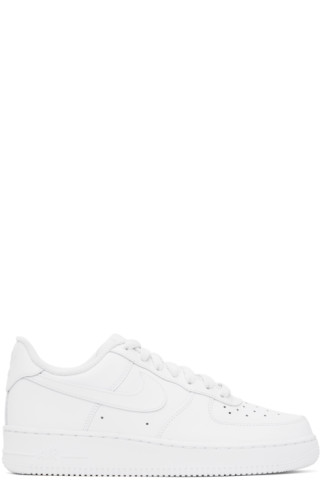 white nike forces